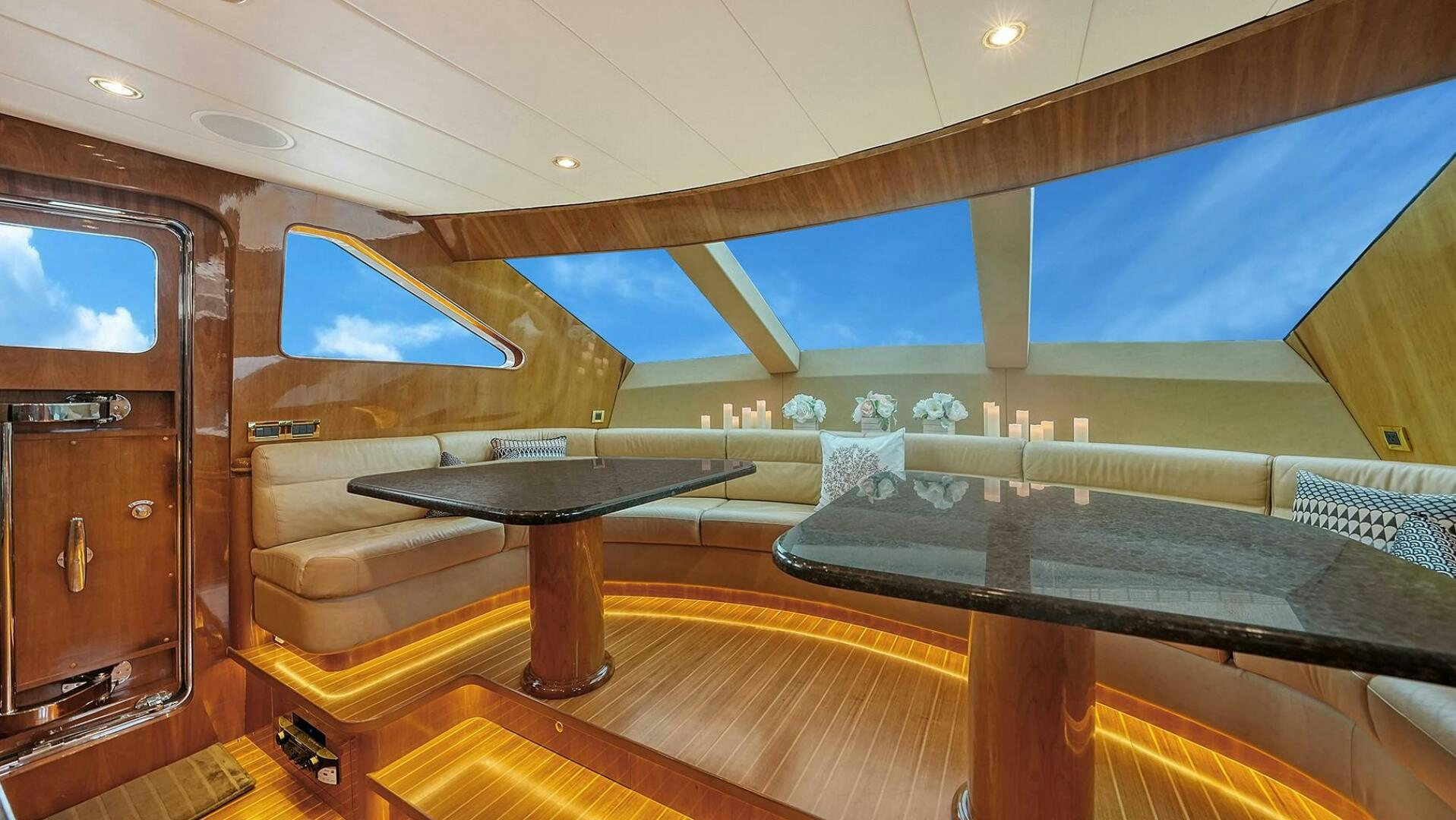 a room with a pool table aboard FANTASEA Yacht for Sale
