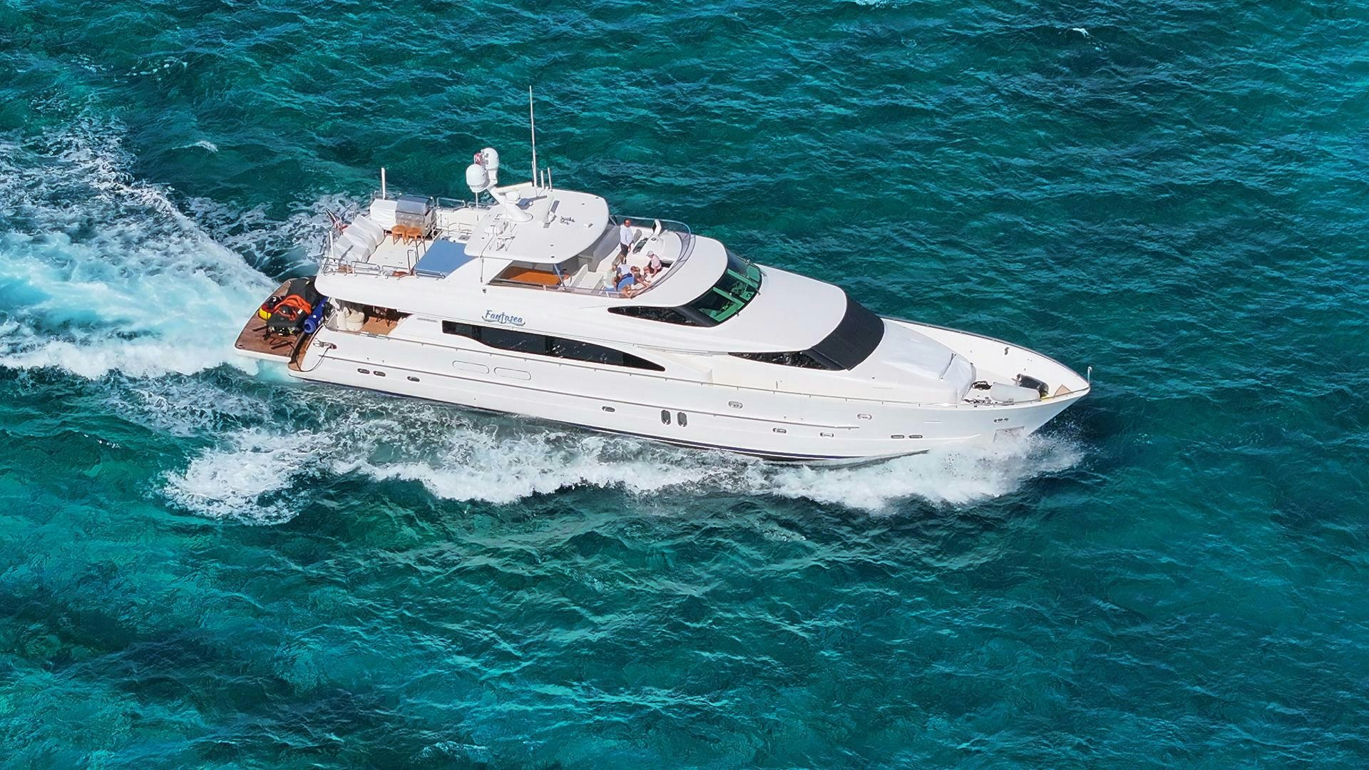 a boat on the water aboard FANTASEA Yacht for Sale