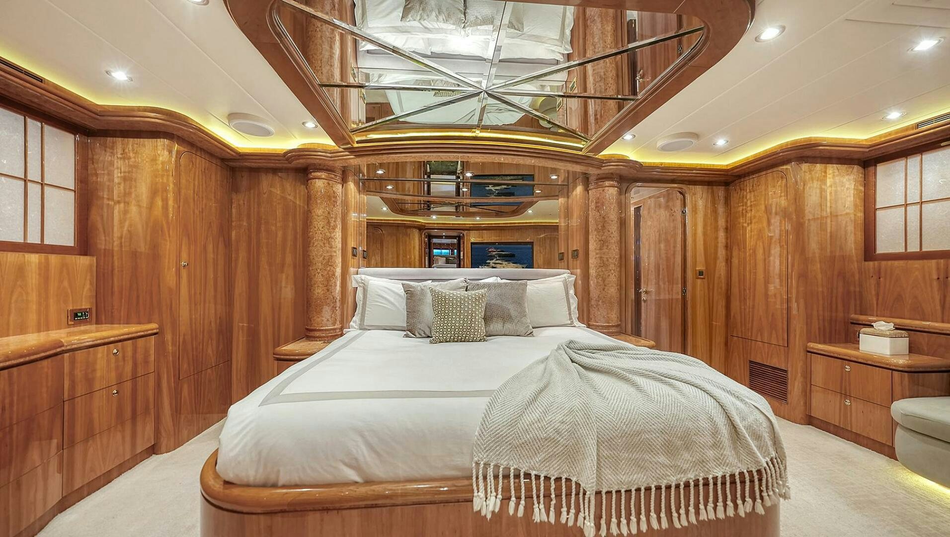a bed in a cabin aboard FANTASEA Yacht for Sale