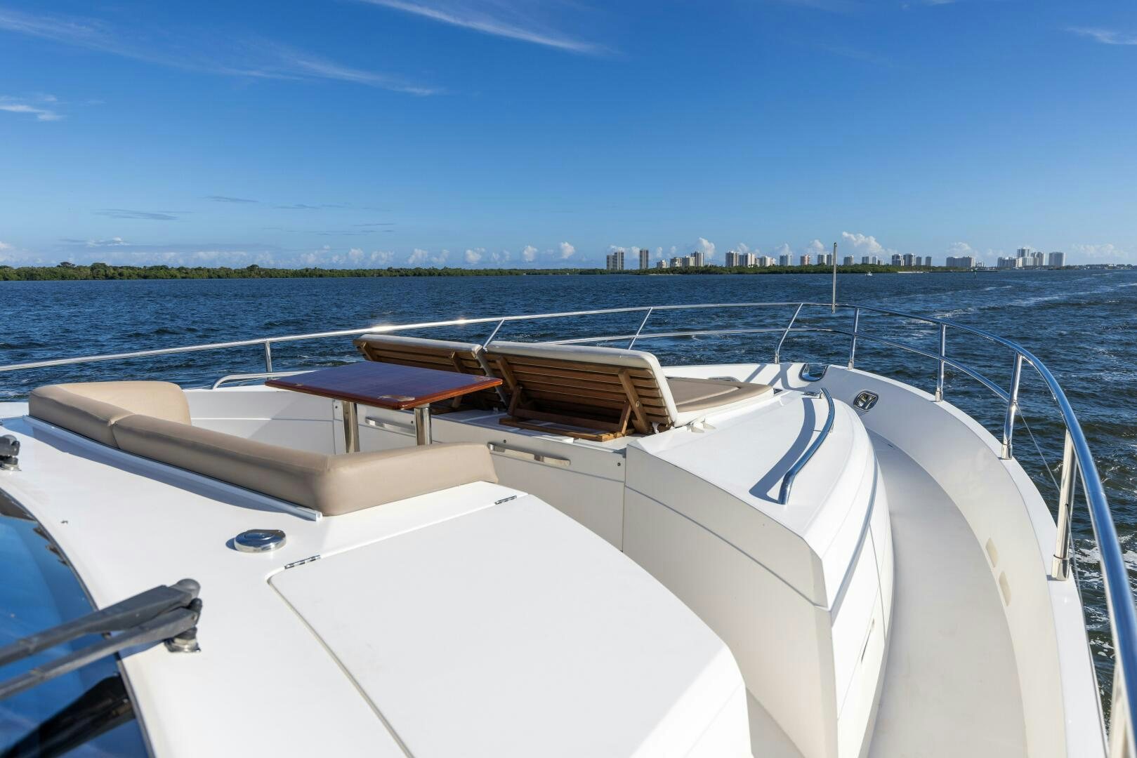 a boat on the water aboard MISS DORI Yacht for Sale