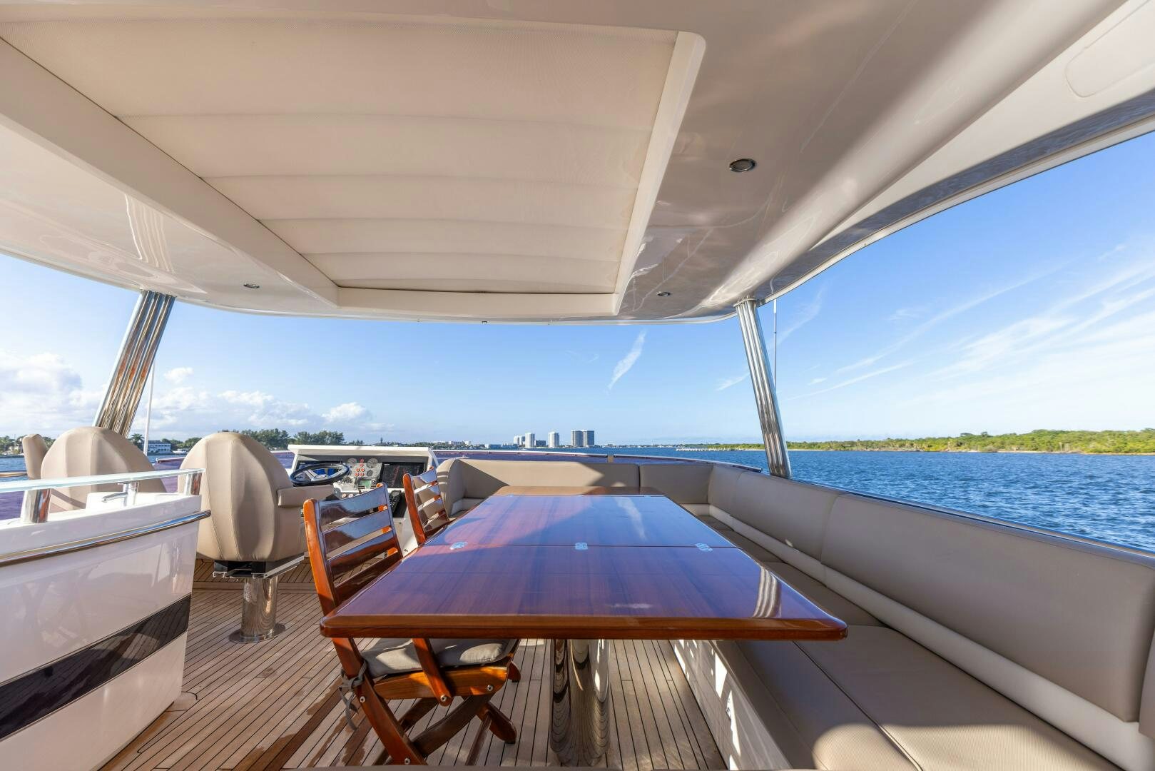 a boat on the water aboard MISS DORI Yacht for Sale