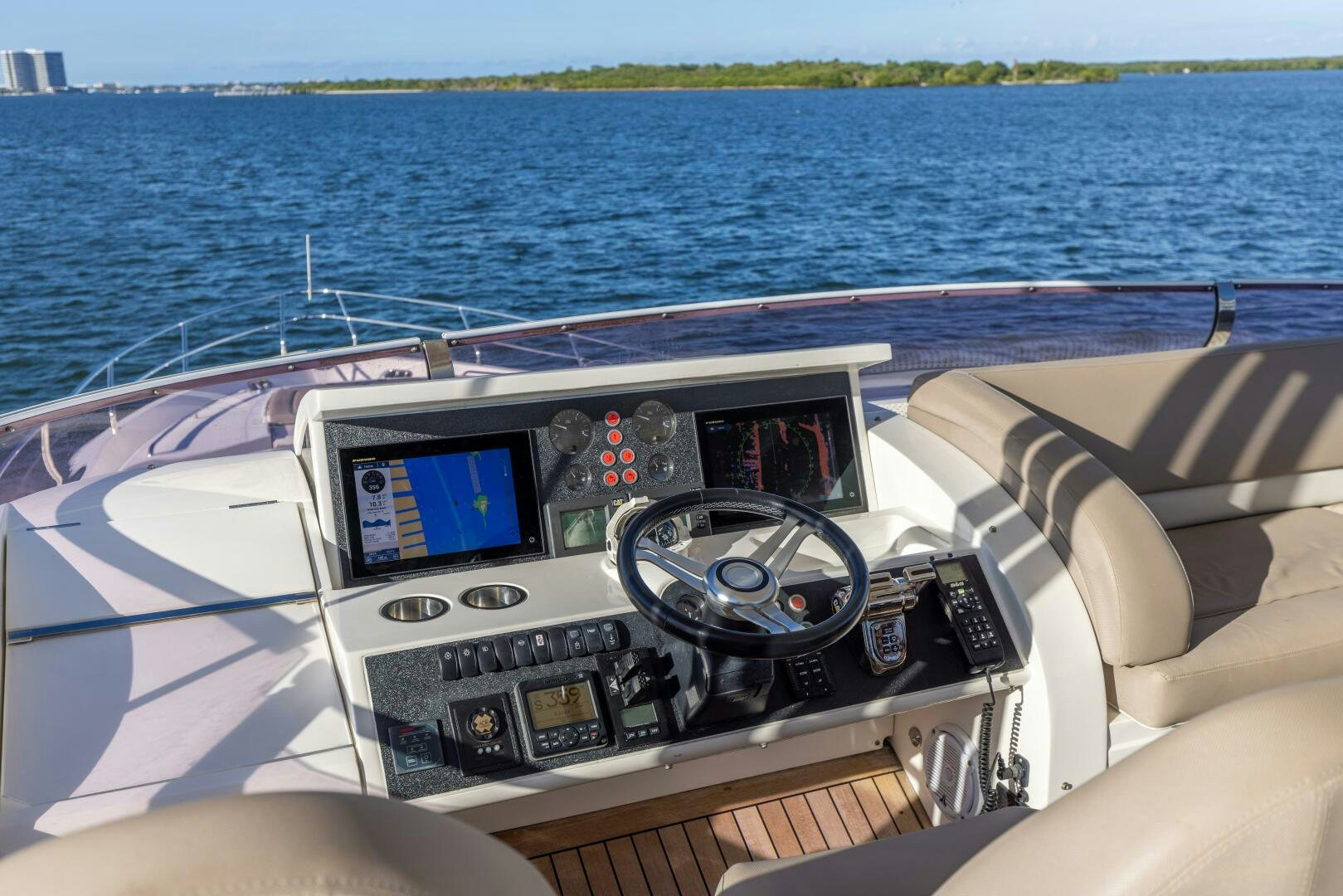 the inside of a boat aboard MISS DORI Yacht for Sale