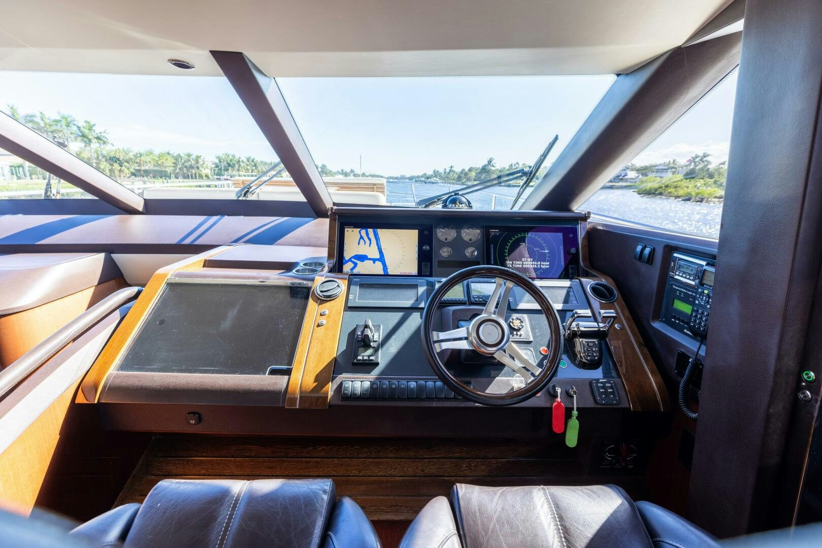 inside of a car aboard MISS DORI Yacht for Sale