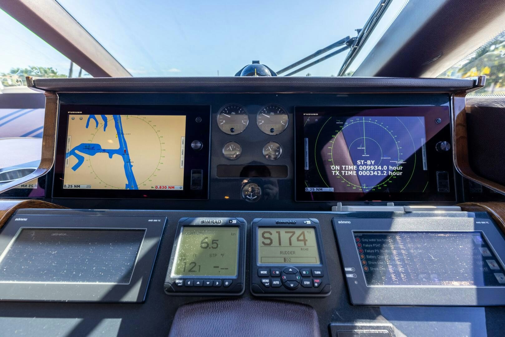 the inside of a car aboard MISS DORI Yacht for Sale