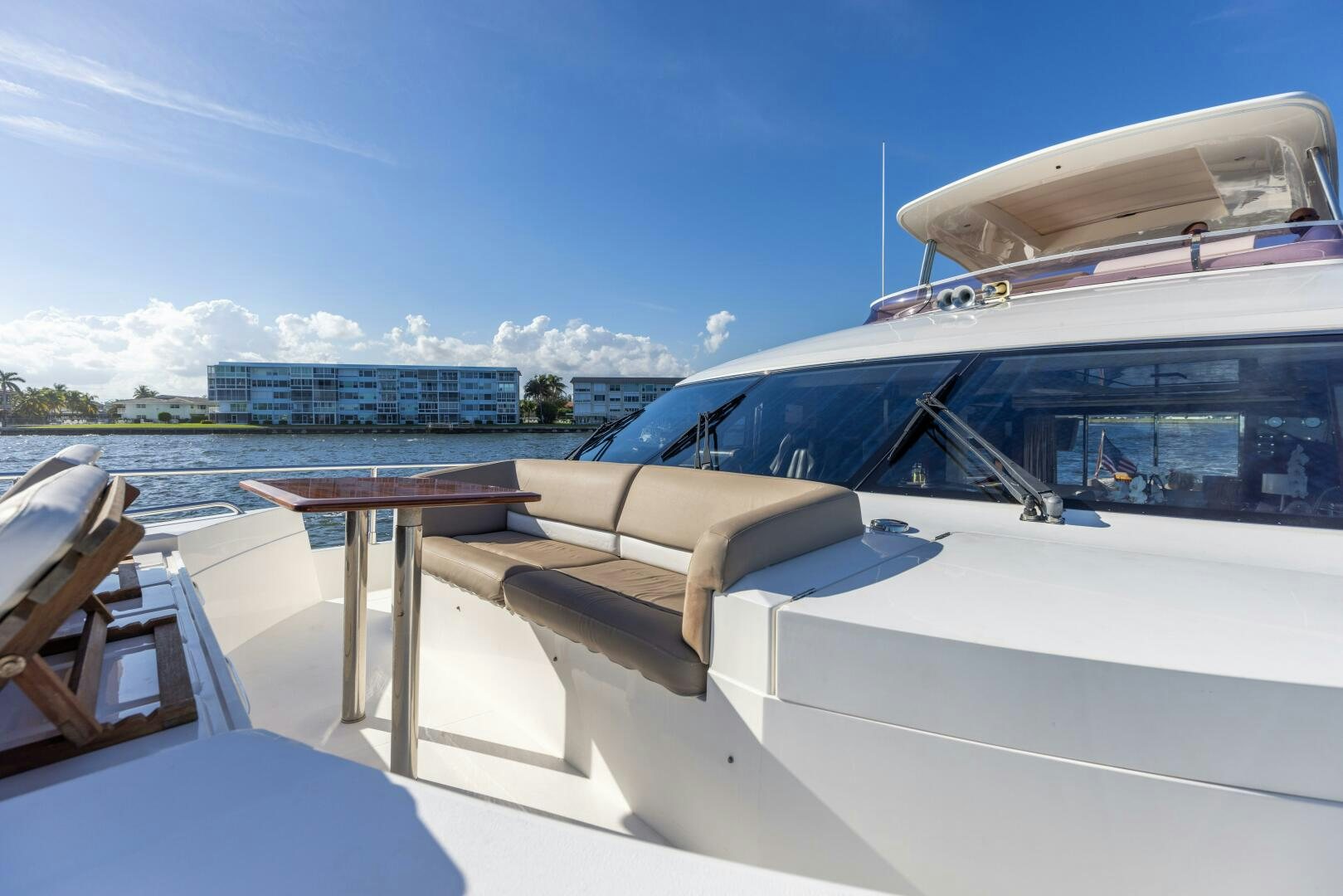 a boat on the water aboard MISS DORI Yacht for Sale