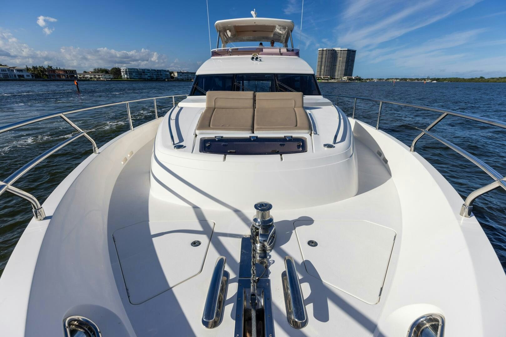 a boat on the water aboard MISS DORI Yacht for Sale