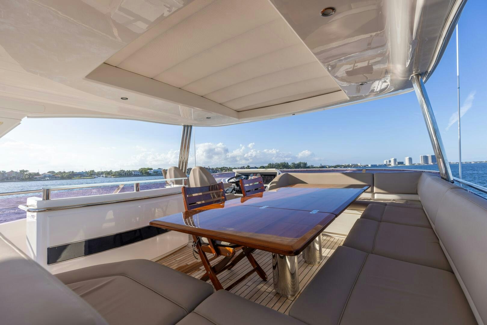 a boat on the water aboard MISS DORI Yacht for Sale