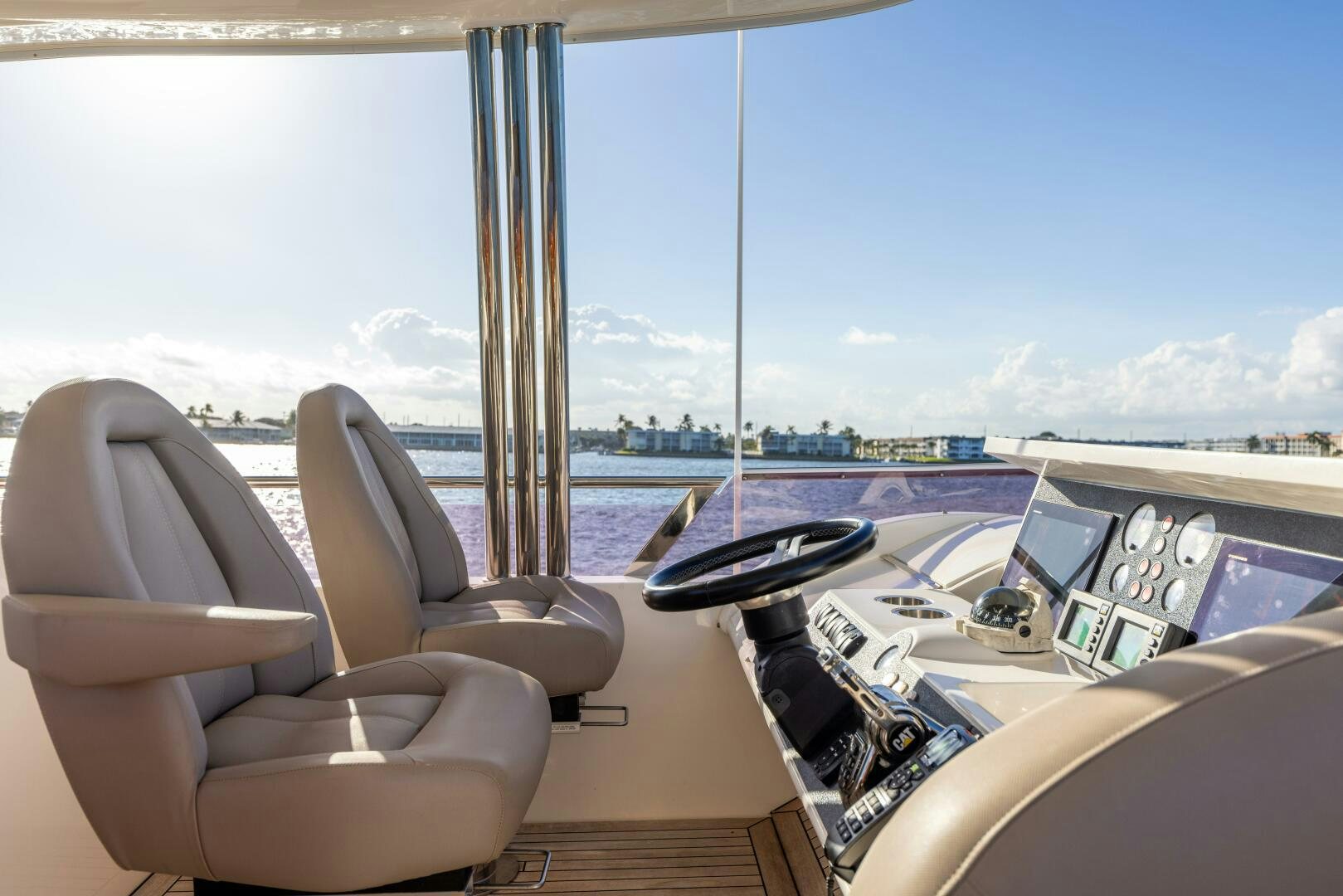 the inside of a boat aboard MISS DORI Yacht for Sale