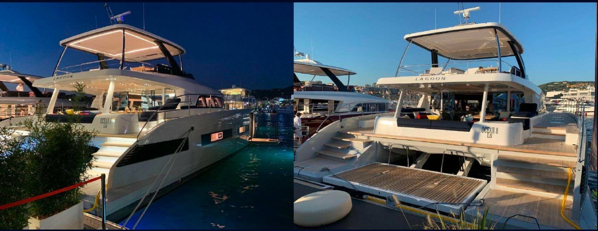 a boat docked at a pier aboard HTC Yacht for Sale