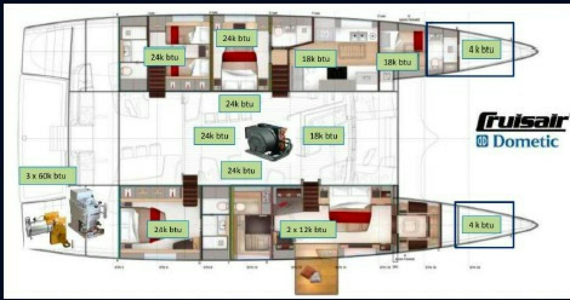 diagram aboard HTC Yacht for Sale