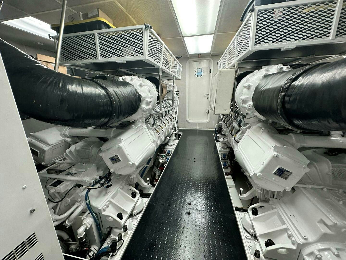 a large room with machinery aboard TRUST FUN Yacht for Sale