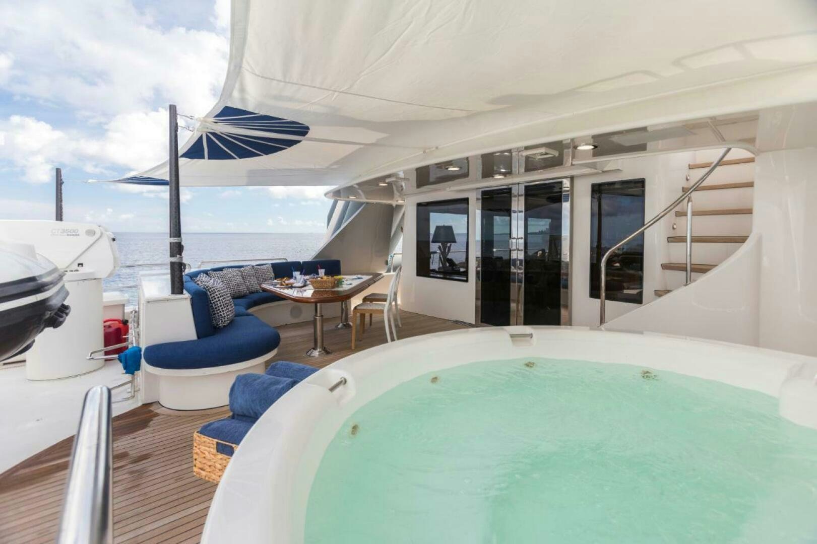 a pool on a deck aboard TRUST FUN Yacht for Sale