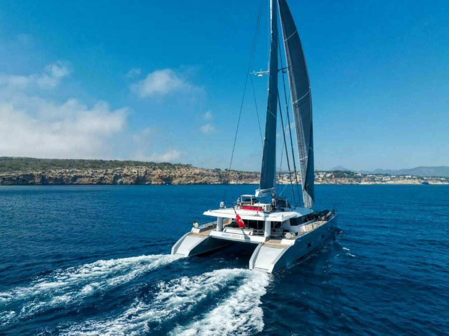 a boat sailing on the sea aboard MOUSETRAP Yacht for Sale