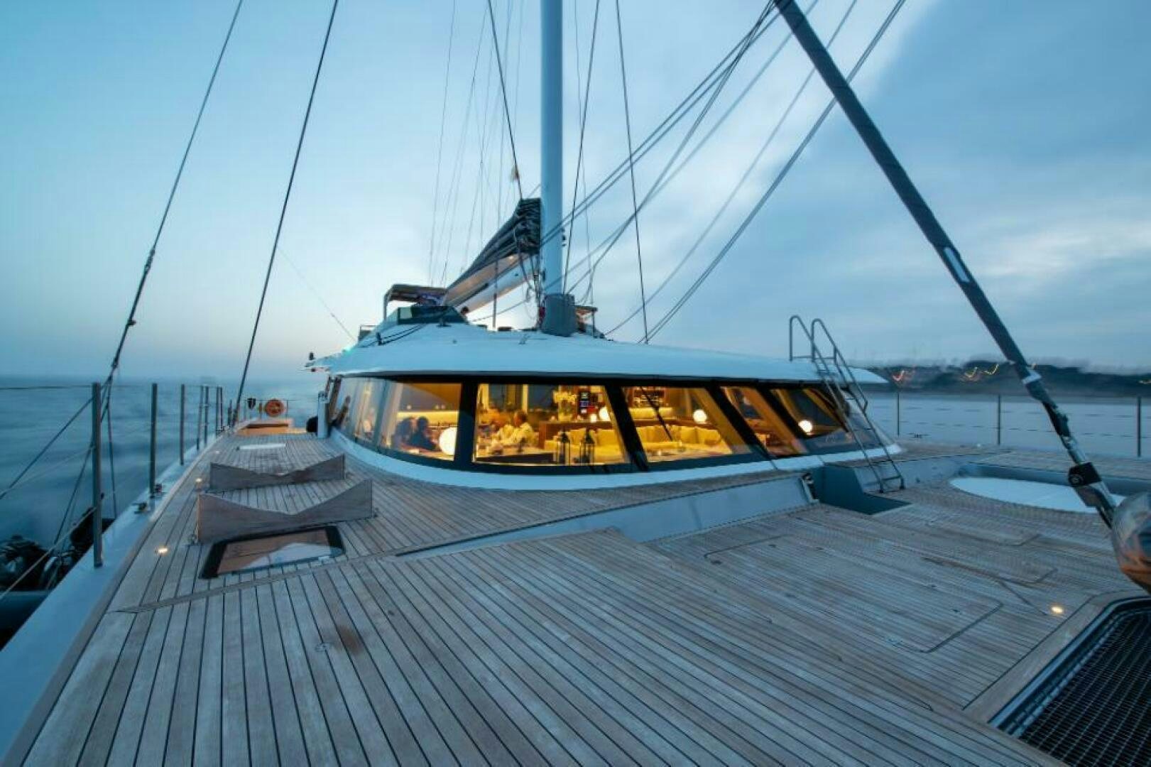 a boat on a dock aboard MOUSETRAP Yacht for Sale