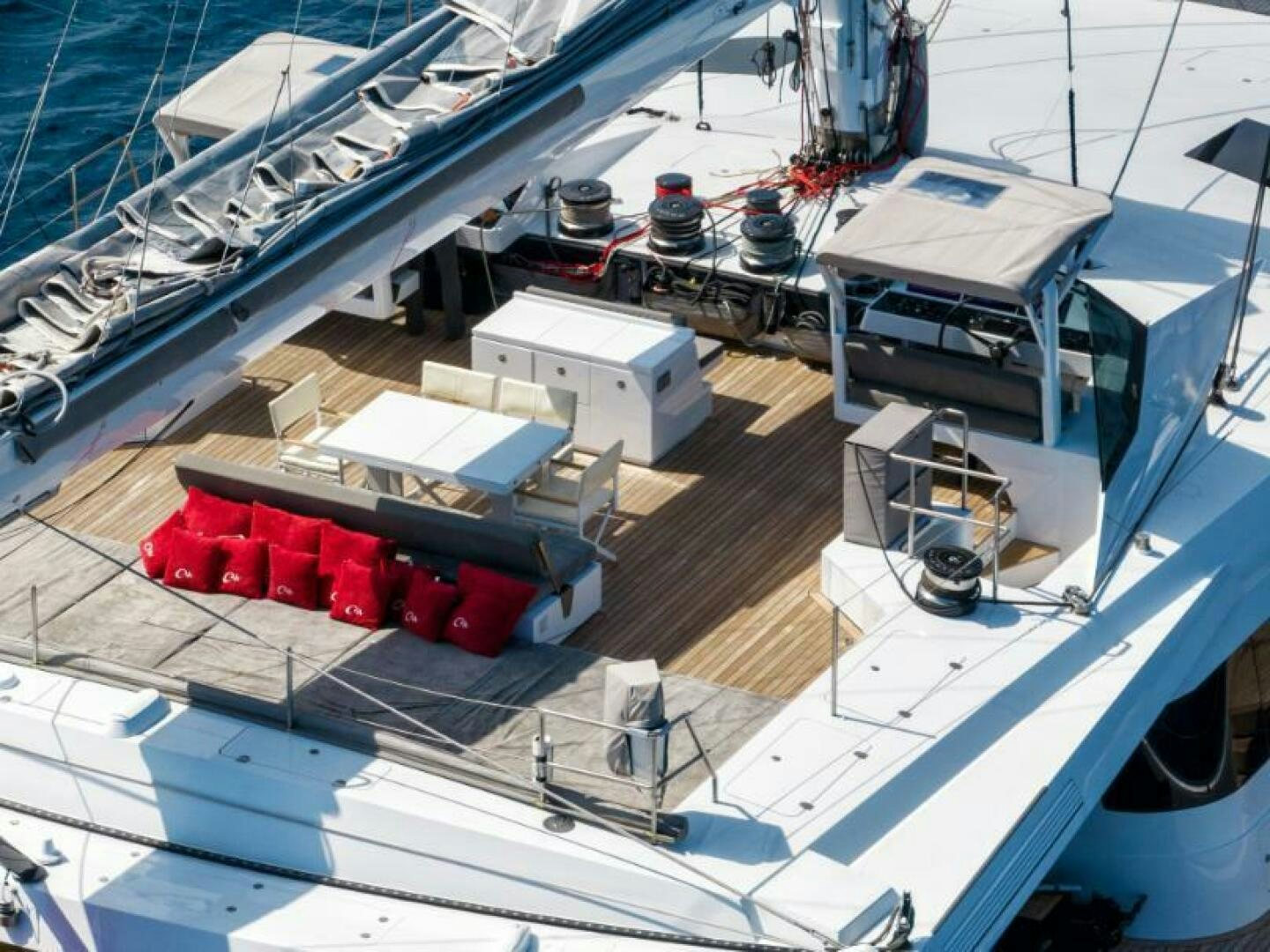 a model of a building aboard MOUSETRAP Yacht for Sale