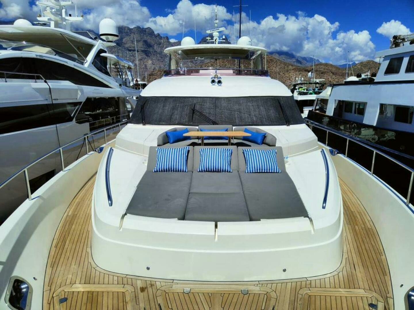 a boat on a deck aboard PRINCESS TWO Yacht for Sale