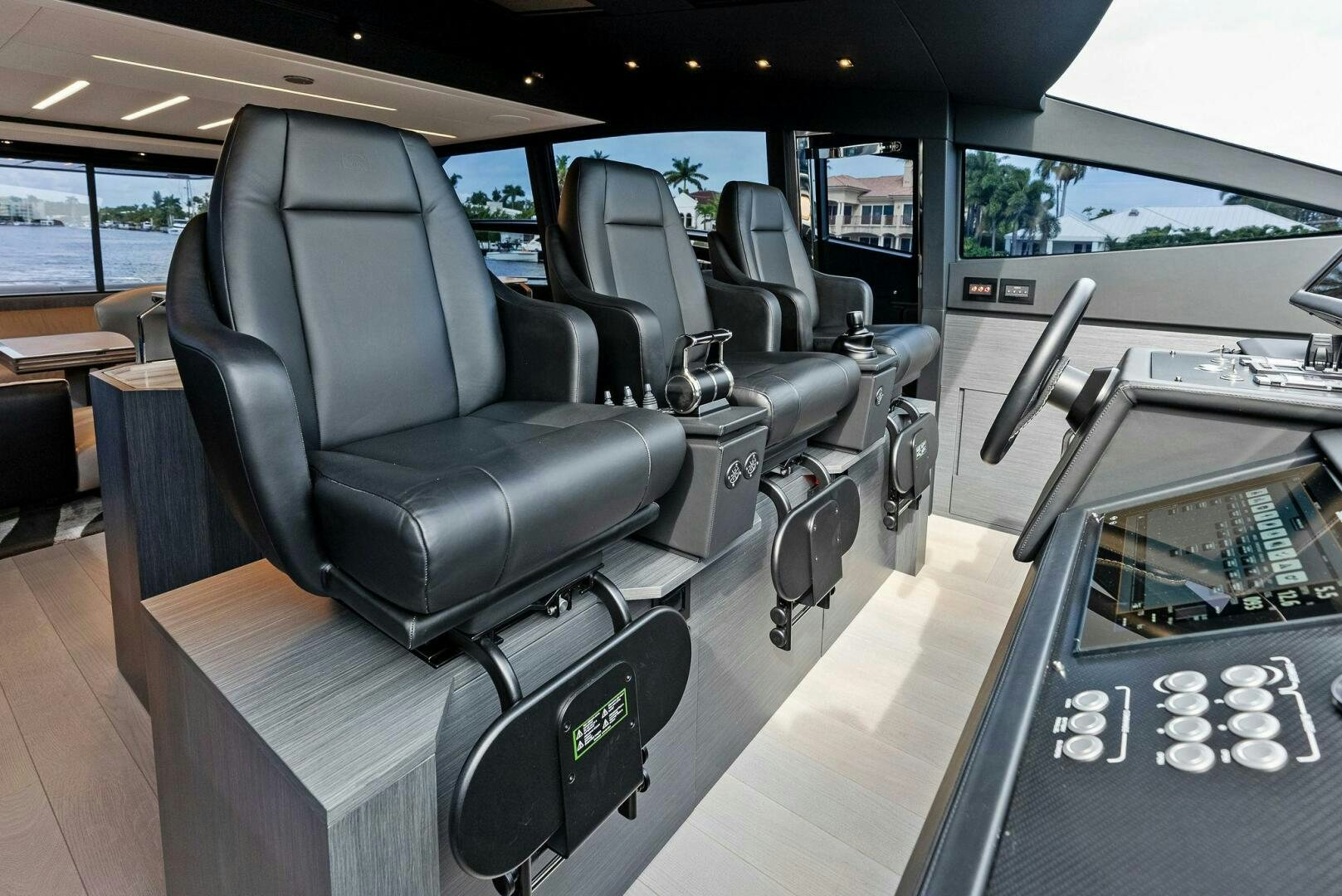 inside of a car aboard OUR TRADE Yacht for Sale