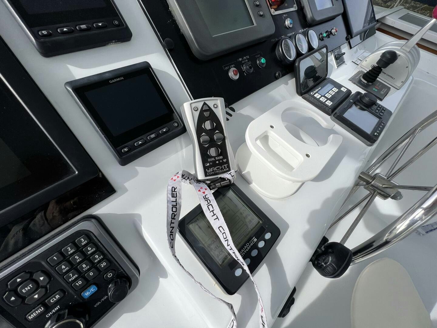 a car with a phone and a phone on it aboard BAYOU A BUD Yacht for Sale
