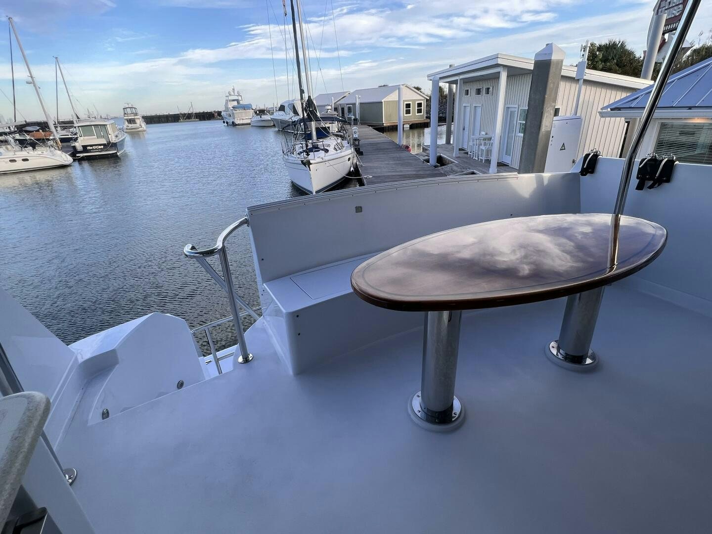 a table on a boat aboard BAYOU A BUD Yacht for Sale
