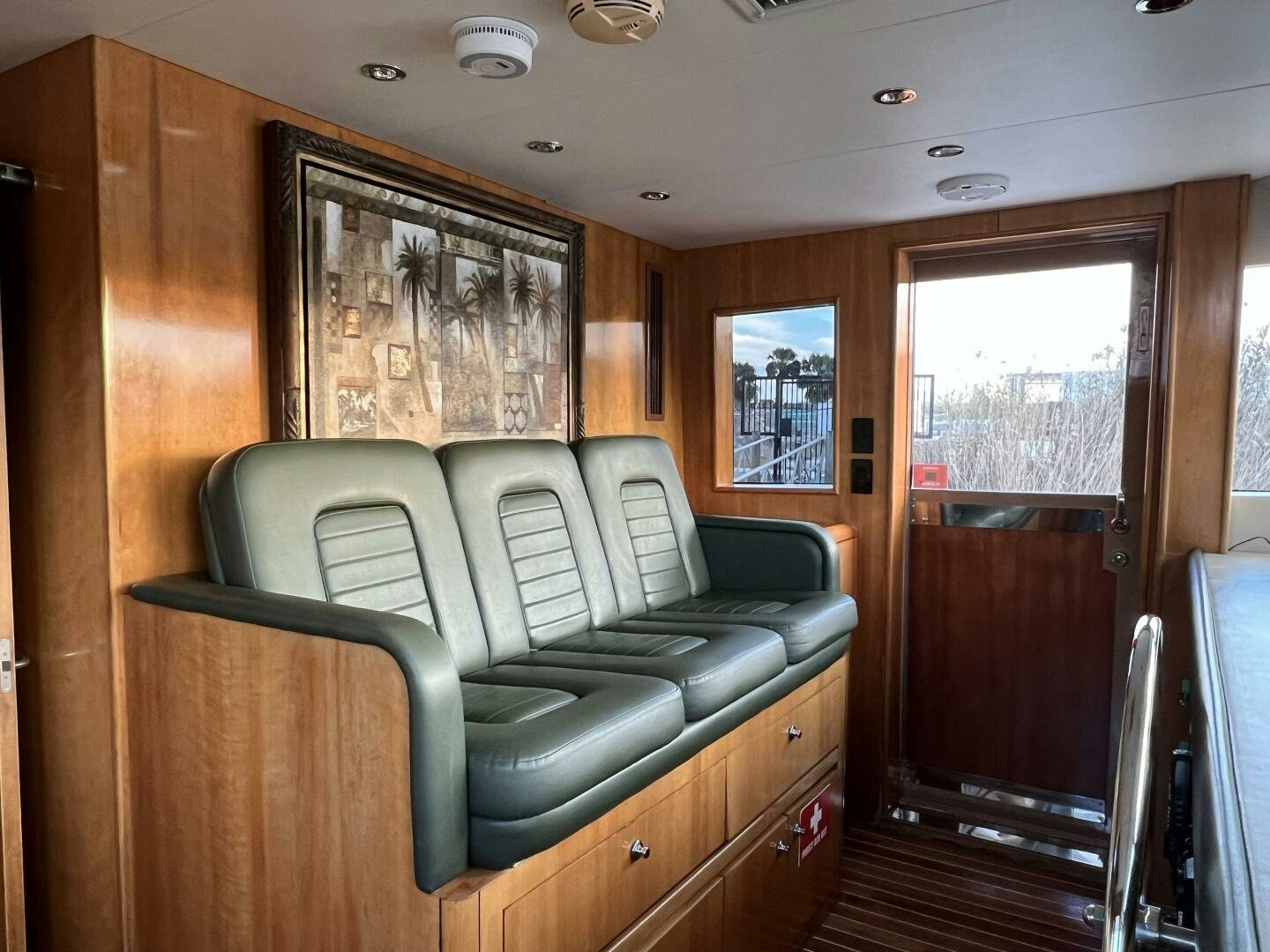 a living room with a couch aboard BAYOU A BUD Yacht for Sale