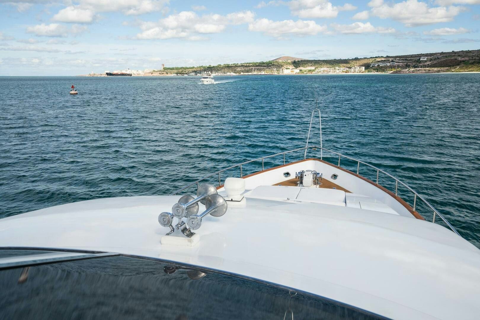 a boat on the water aboard PURA VIDA  Yacht for Sale