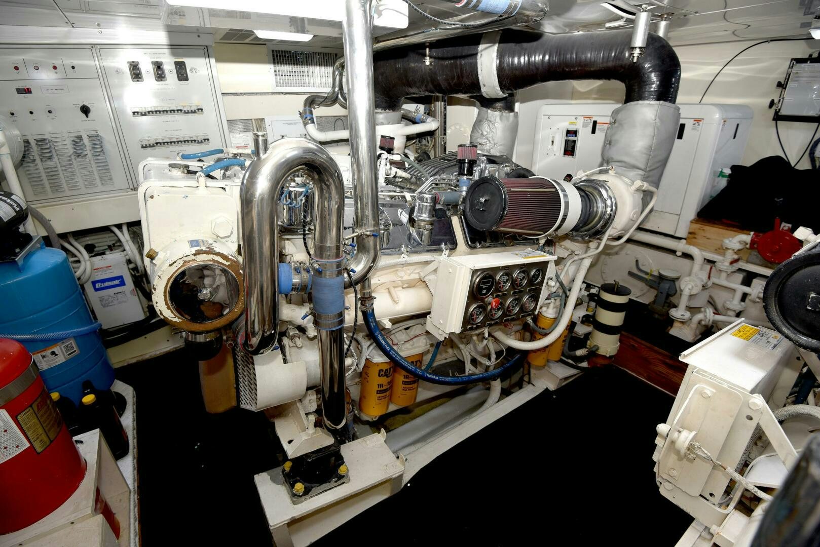a close-up of a machine aboard PURA VIDA  Yacht for Sale