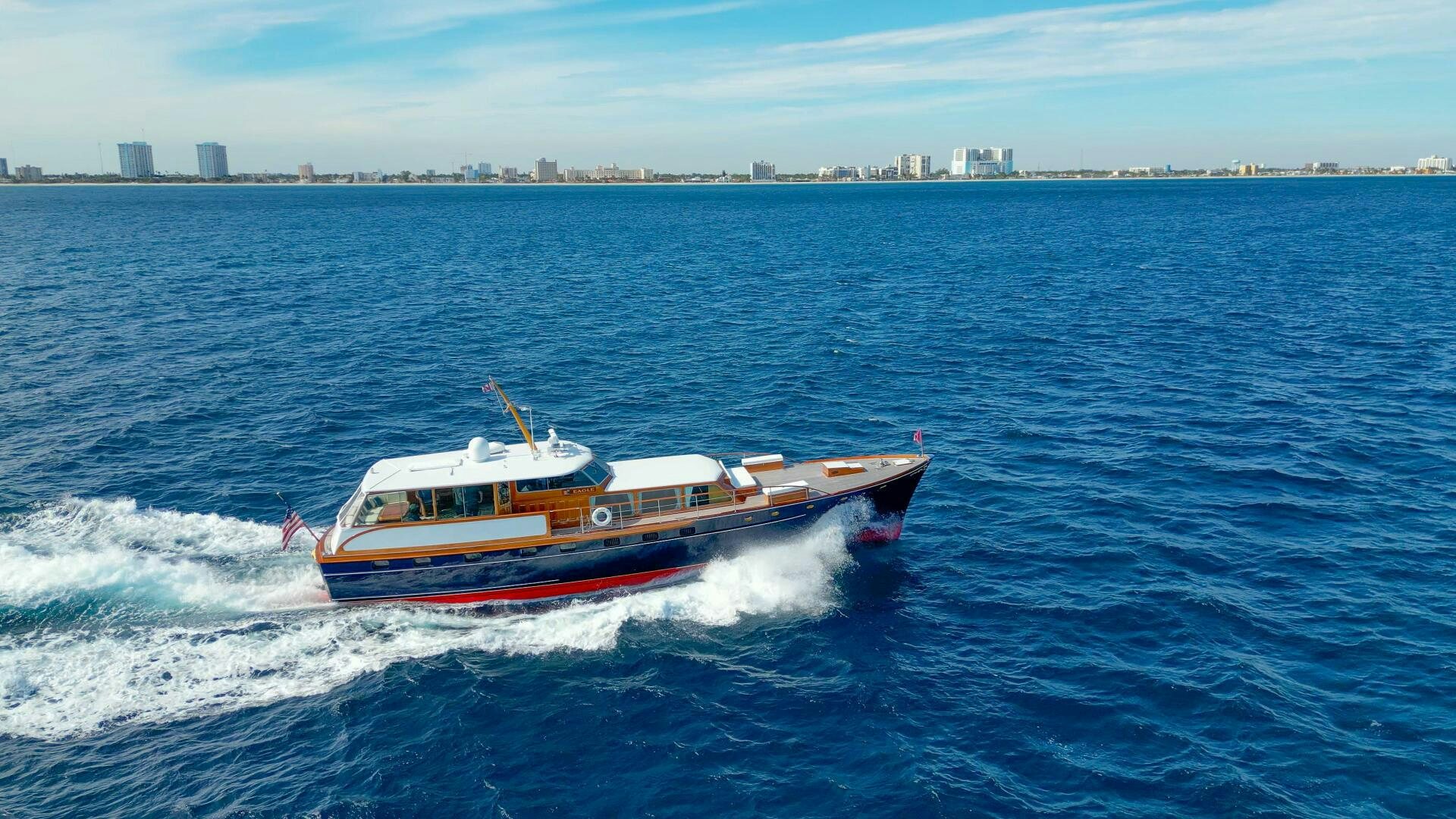 a boat on the water aboard EAGLE Yacht for Sale