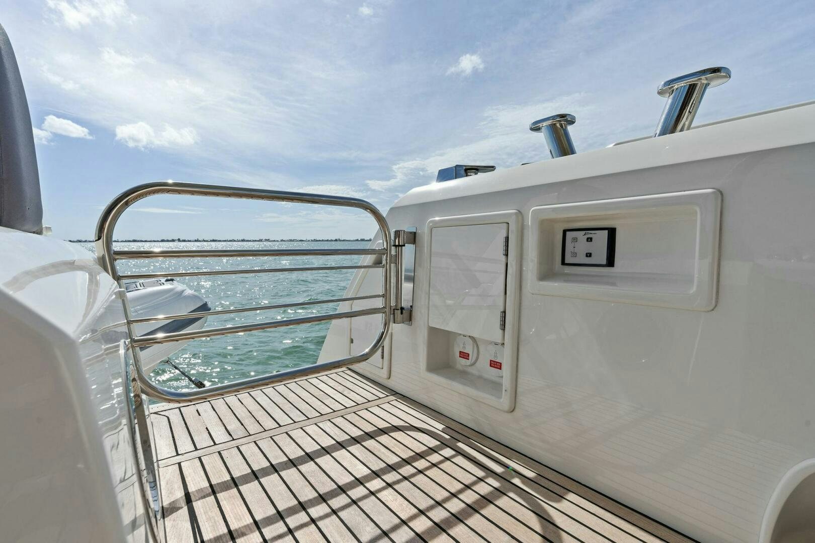 the back of a boat aboard PRESTIGE WORLDWIDE Yacht for Sale