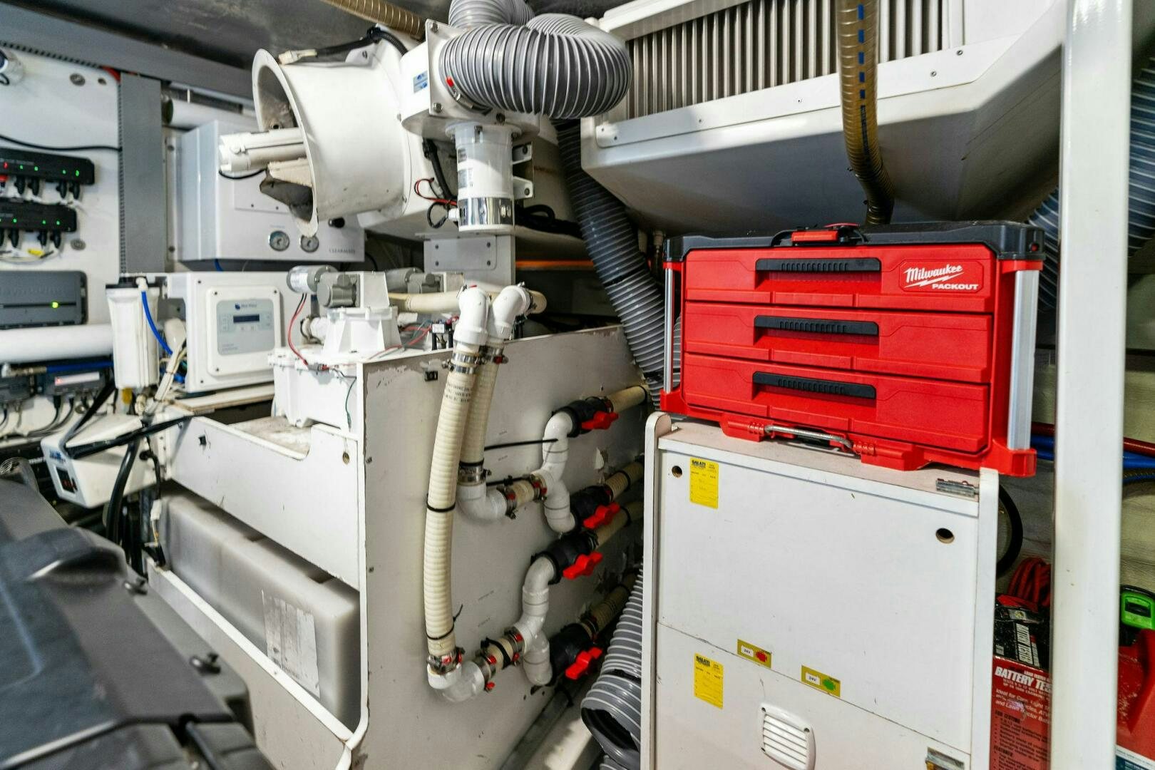 a machine with a large machine aboard PRESTIGE WORLDWIDE Yacht for Sale