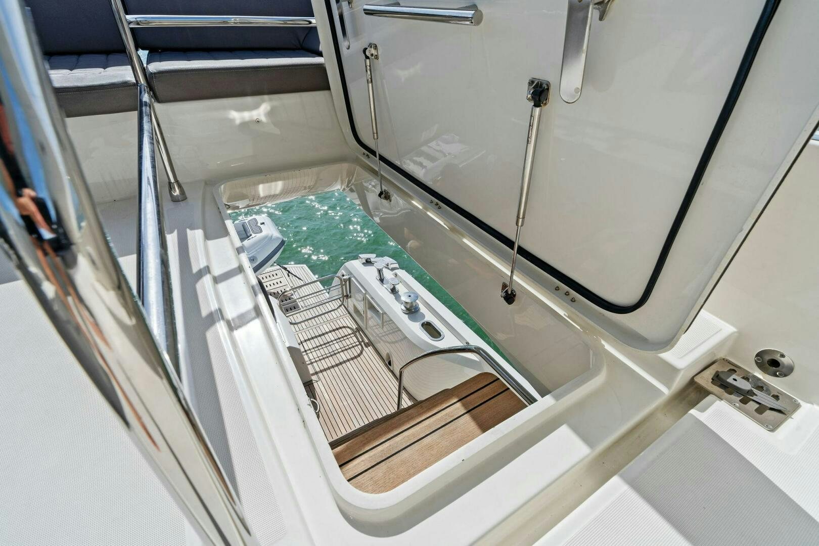 a machine with a green substance aboard PRESTIGE WORLDWIDE Yacht for Sale