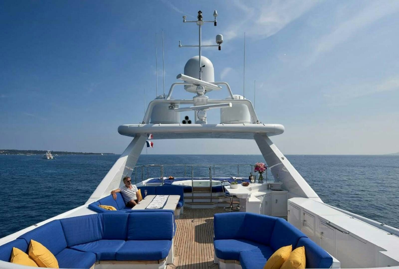 a boat on the water aboard REARDEN STEEL Yacht for Sale