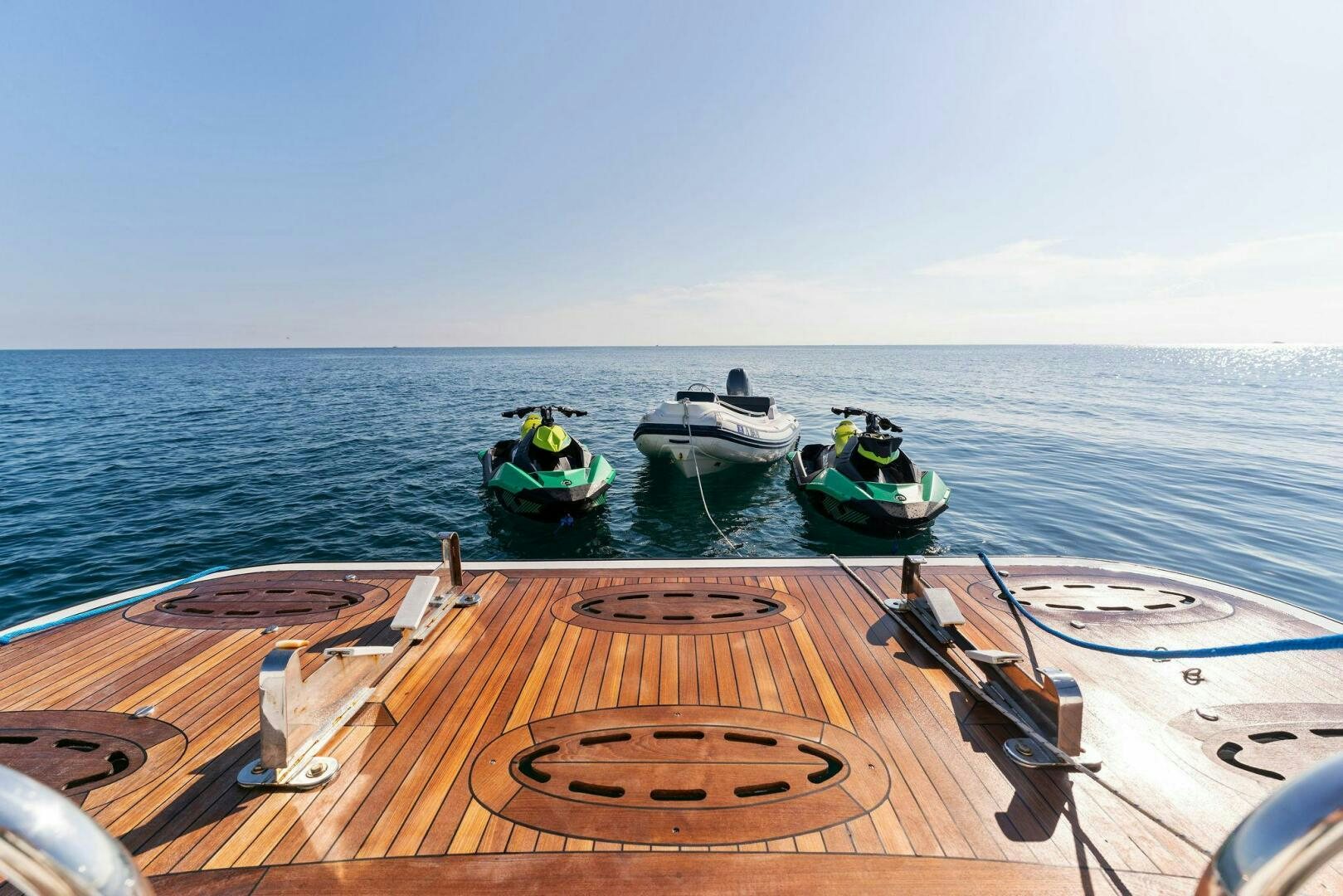a boat on the water aboard CORAGGIO Yacht for Sale