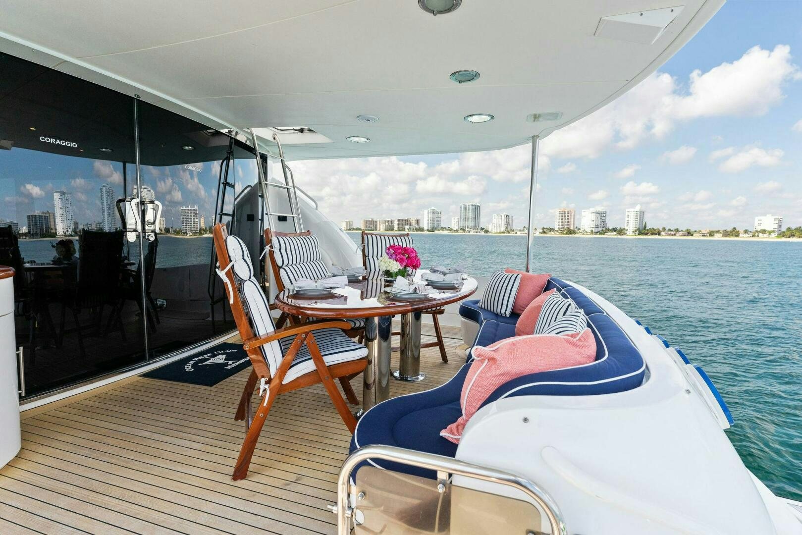a boat on the water aboard CORAGGIO Yacht for Sale