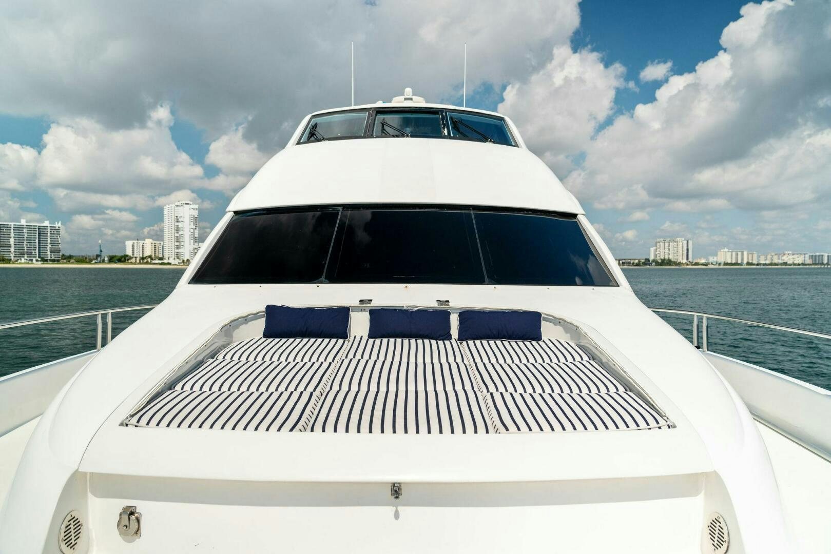 a white yacht on the water aboard CORAGGIO Yacht for Sale