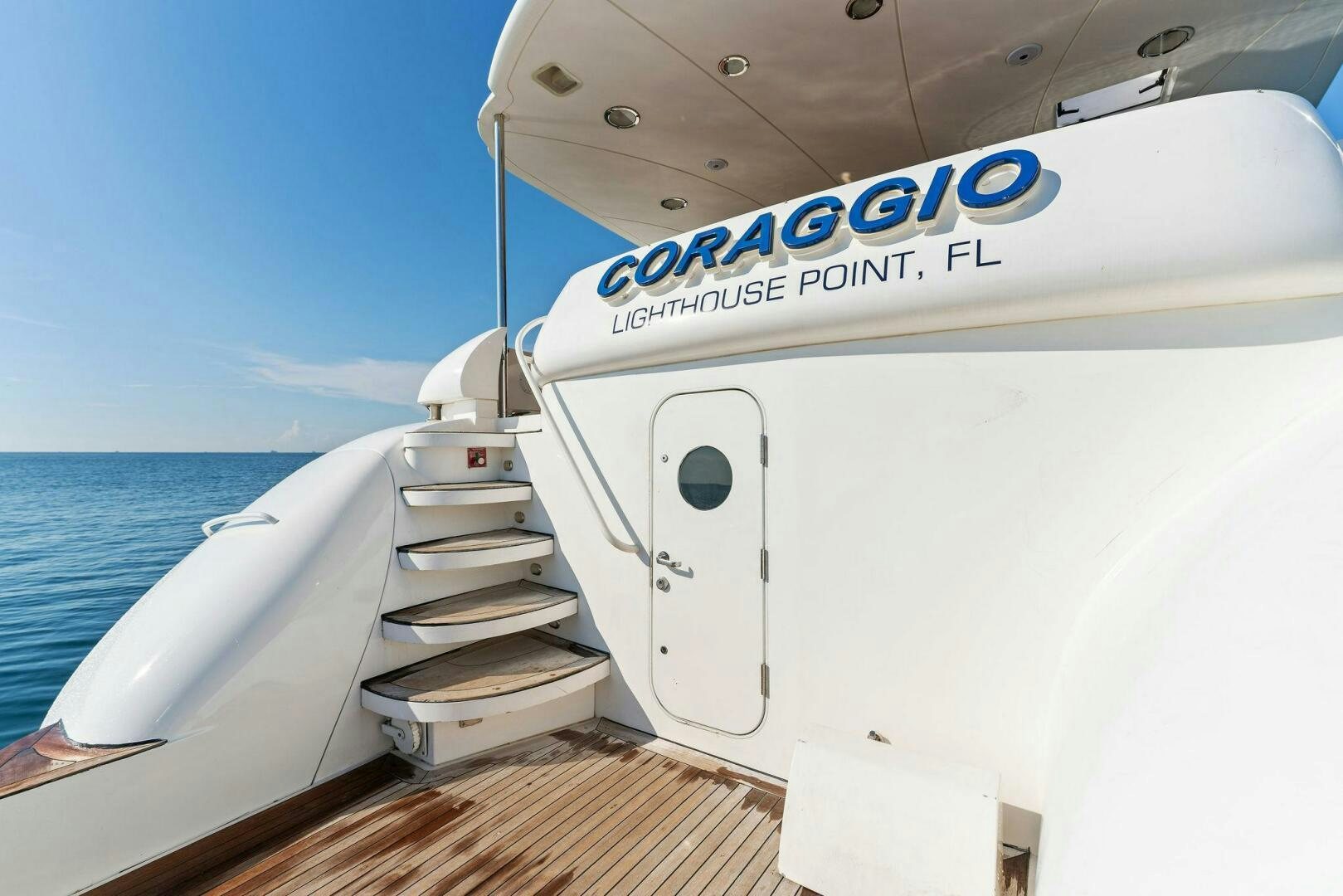 a boat on the water aboard CORAGGIO Yacht for Sale