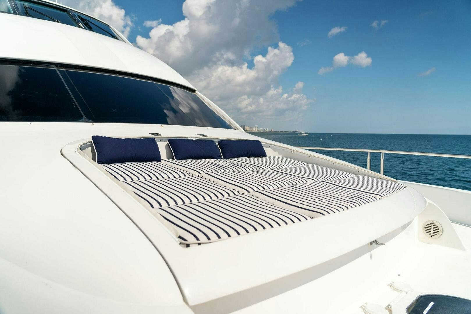 the front of a boat aboard CORAGGIO Yacht for Sale