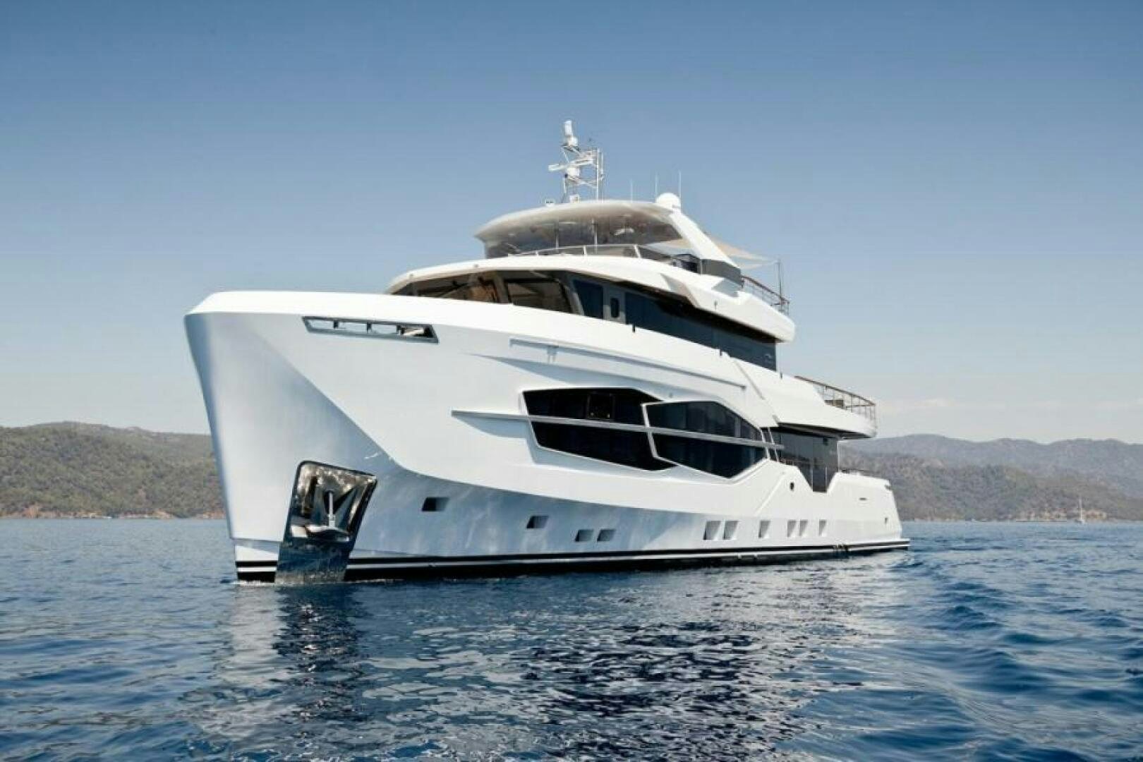 a white yacht on the water aboard NUMARINE 32XP HULL 6 Yacht for Sale