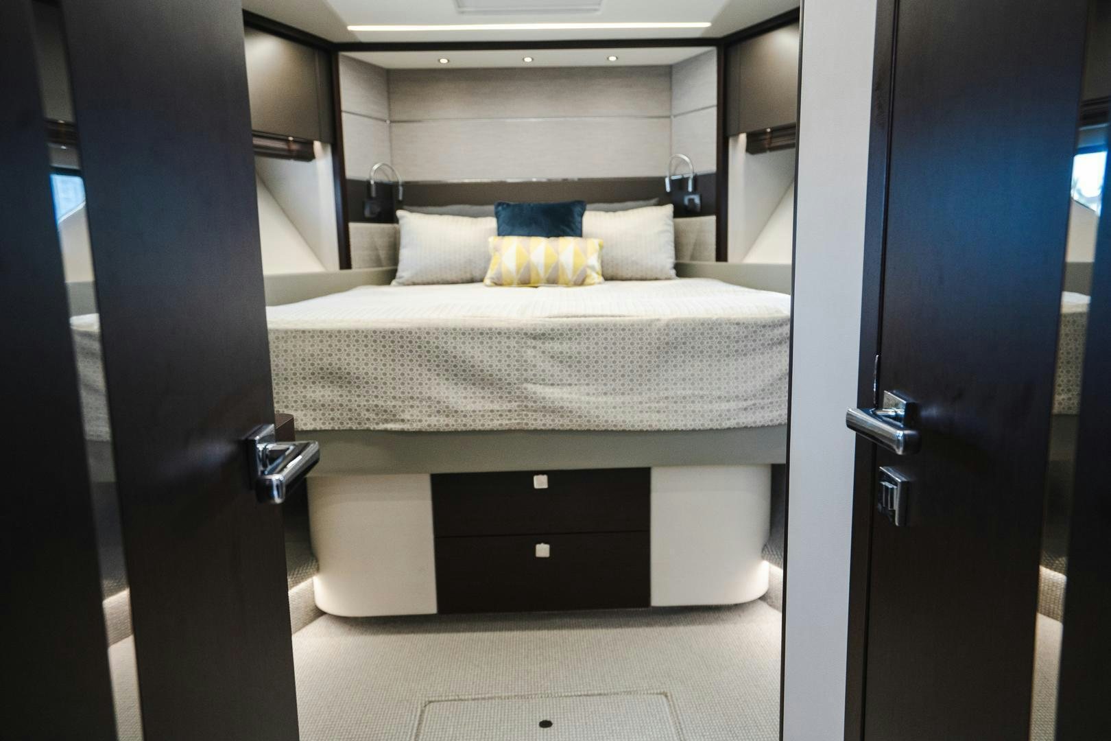 a bed in a room aboard INCENTIVIZED Yacht for Sale