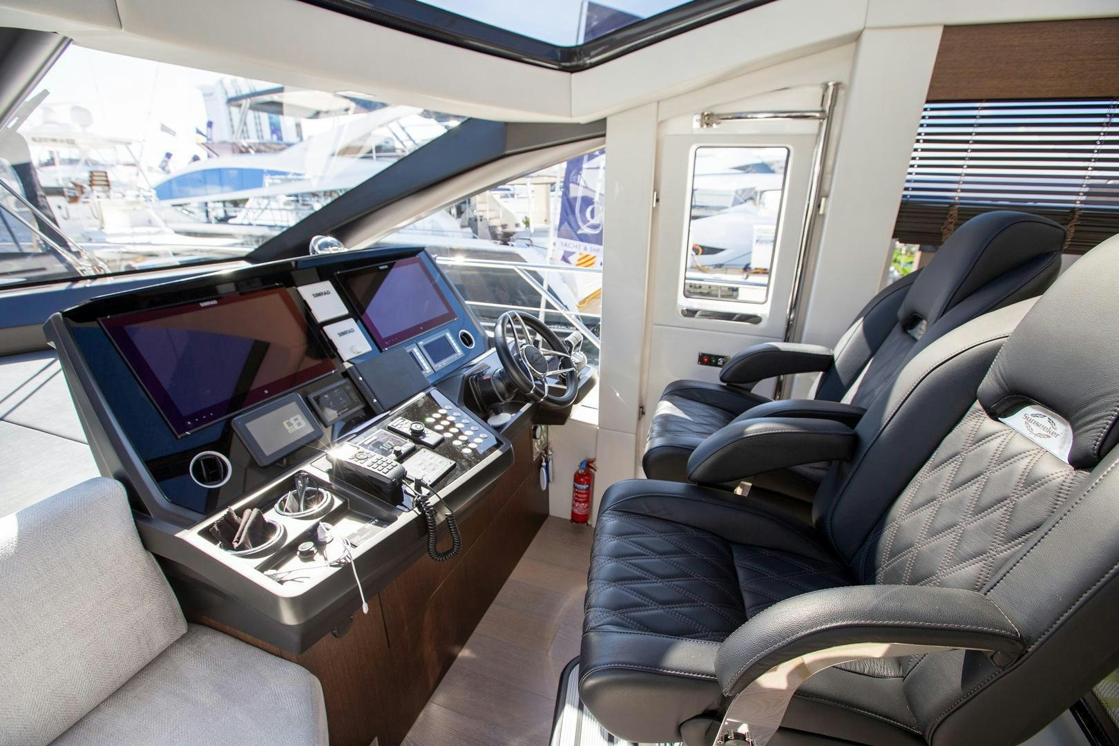 inside of a car aboard INCENTIVIZED Yacht for Sale
