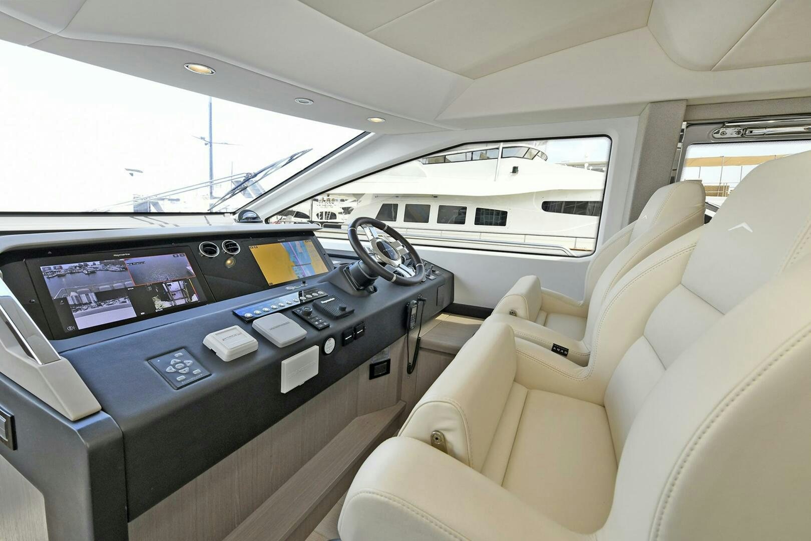 inside of a car aboard SLAINTE Yacht for Sale