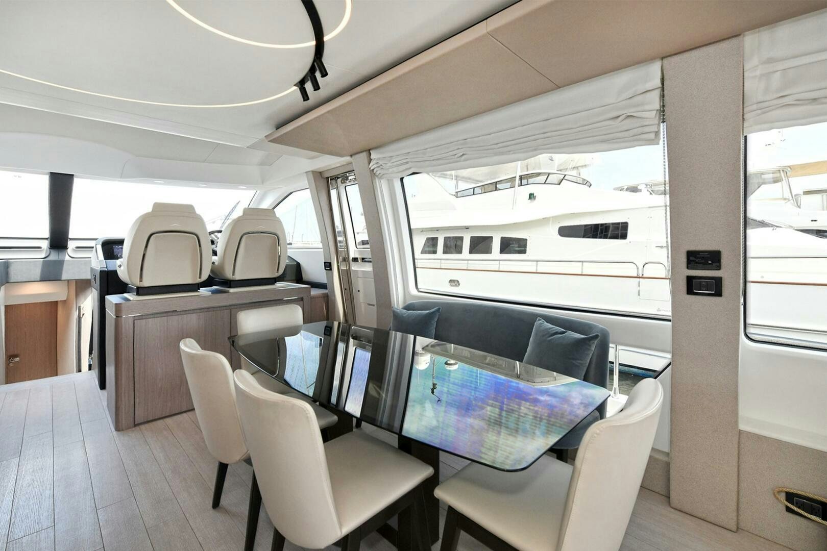 inside of a vehicle aboard SLAINTE Yacht for Sale