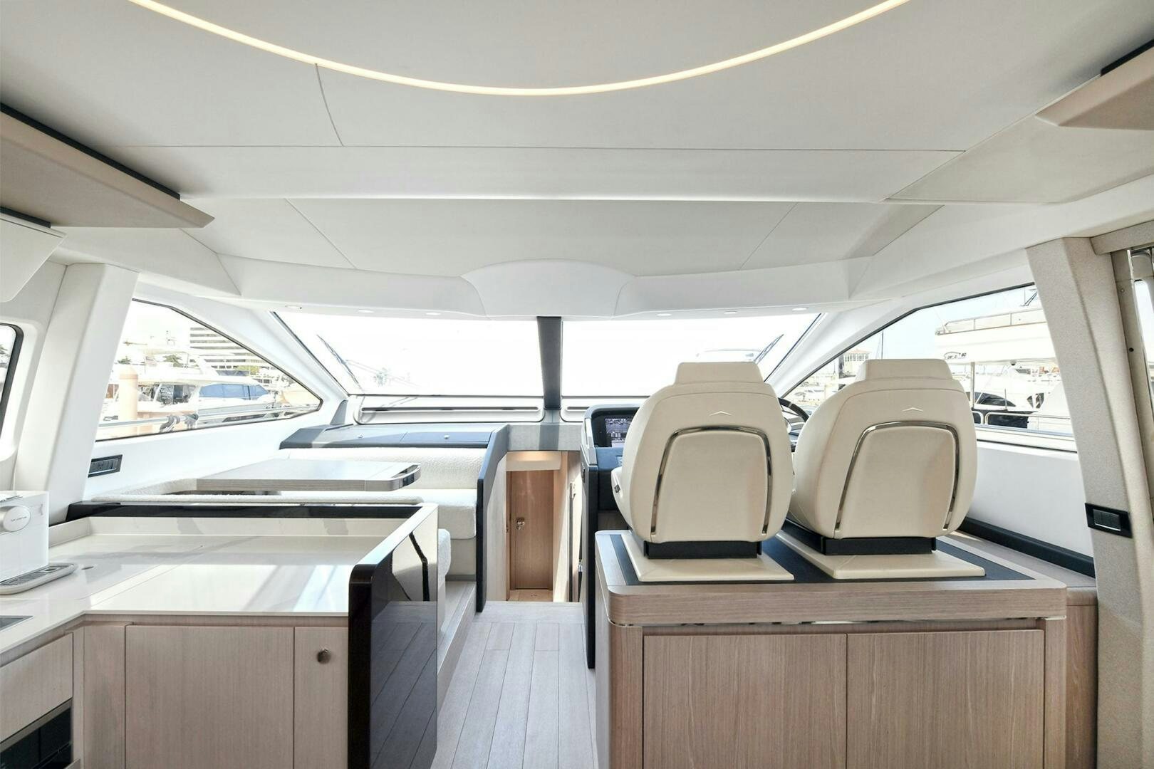 inside of a vehicle aboard SLAINTE Yacht for Sale
