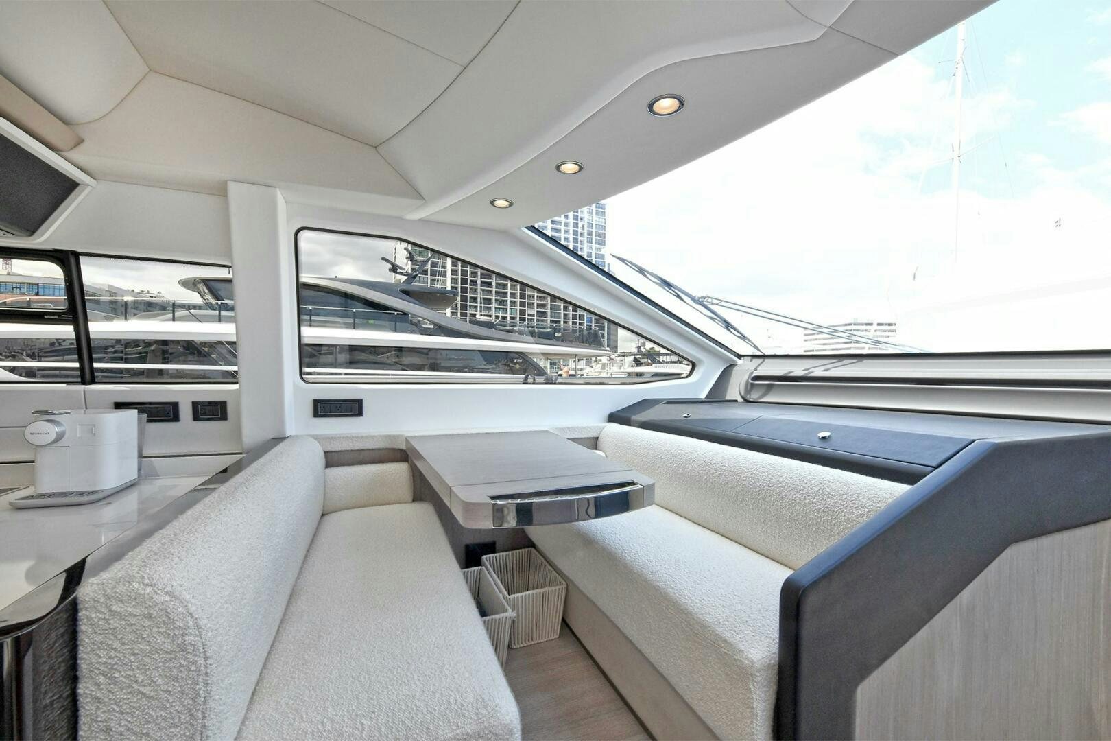inside of a car aboard SLAINTE Yacht for Sale