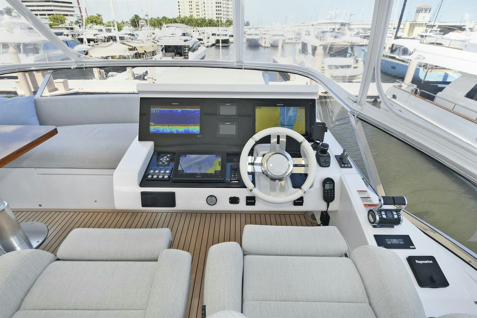 inside of a car aboard SLAINTE Yacht for Sale