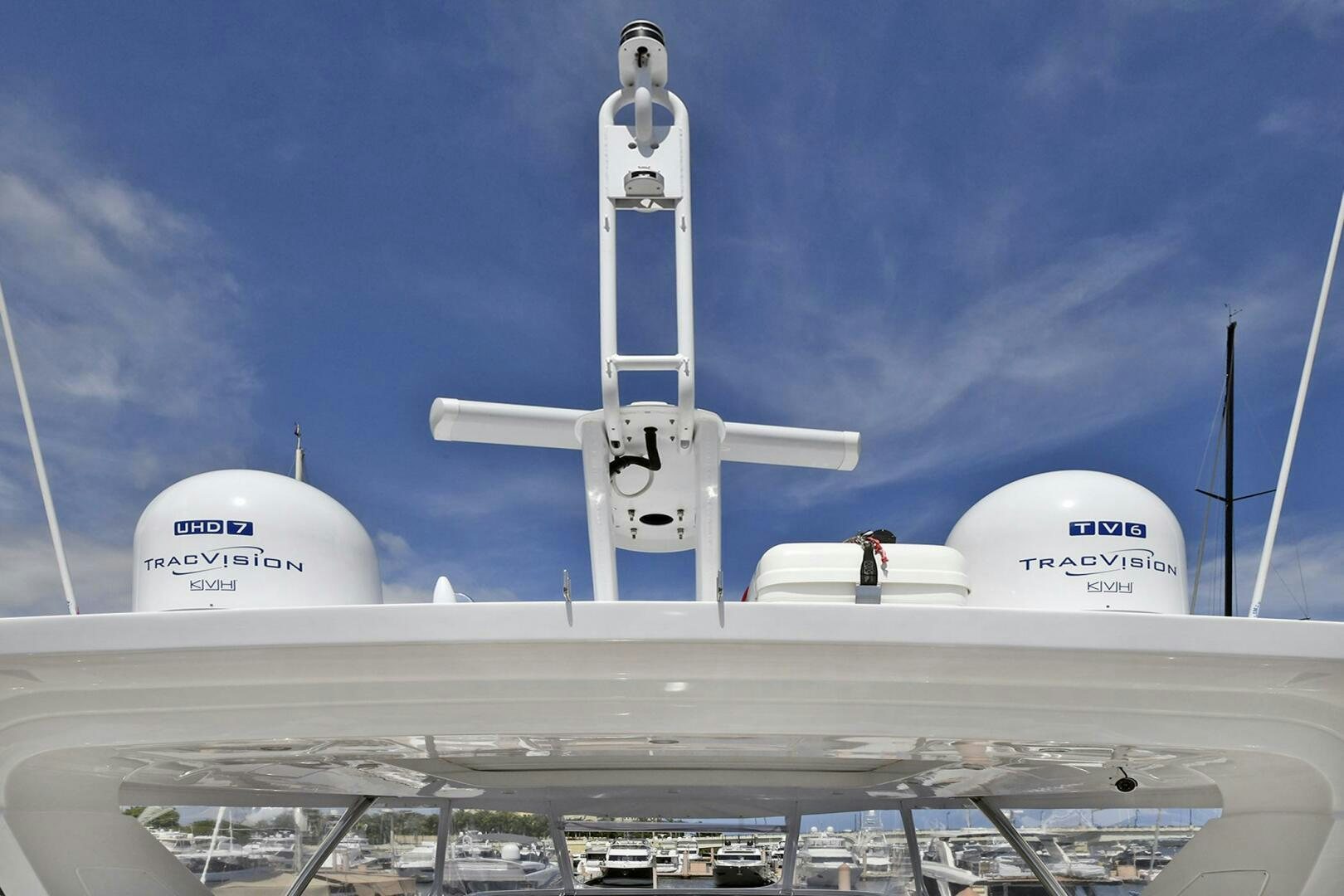 a white airplane with a propeller aboard SLAINTE Yacht for Sale