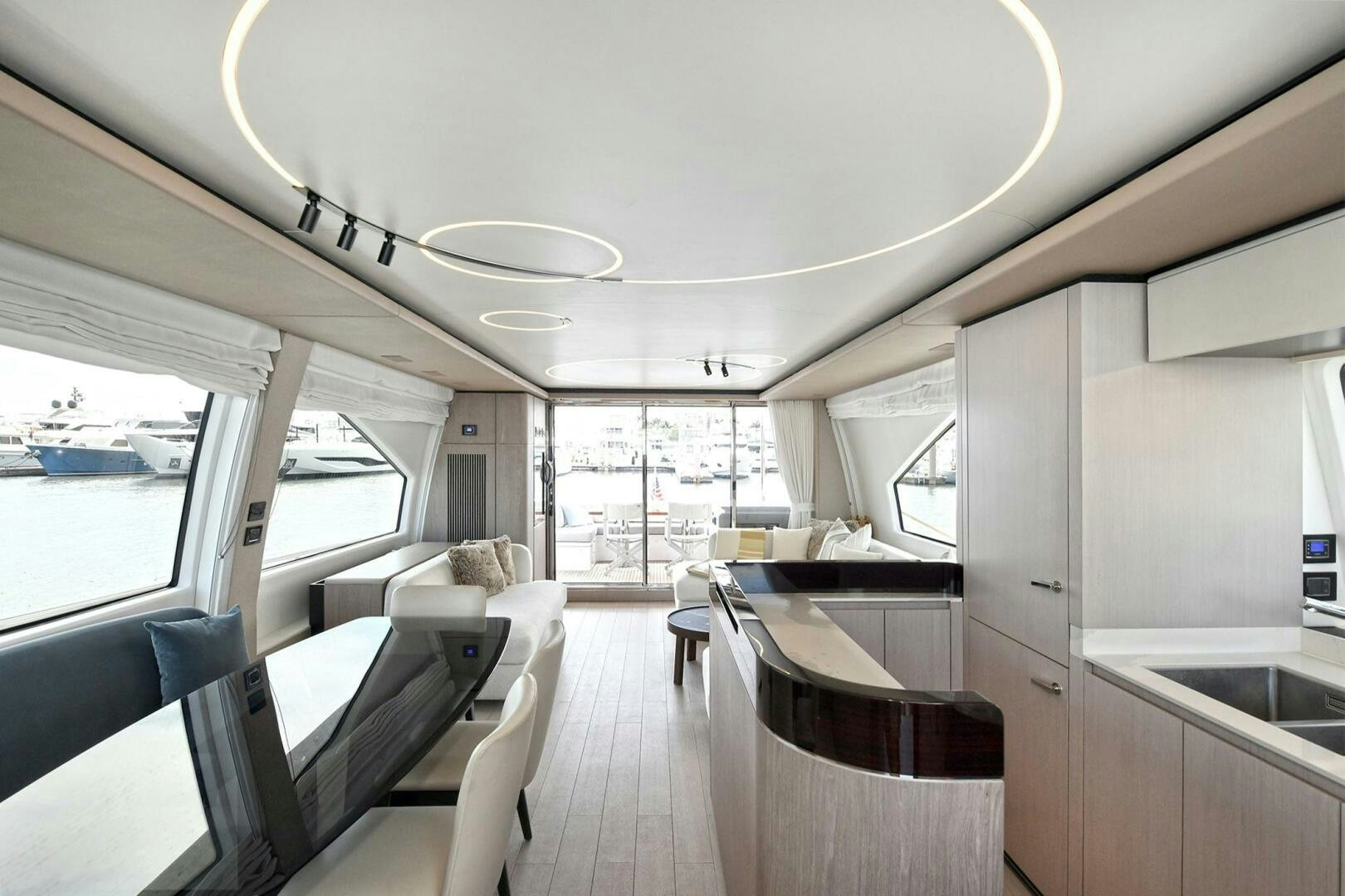 inside of a car aboard SLAINTE Yacht for Sale