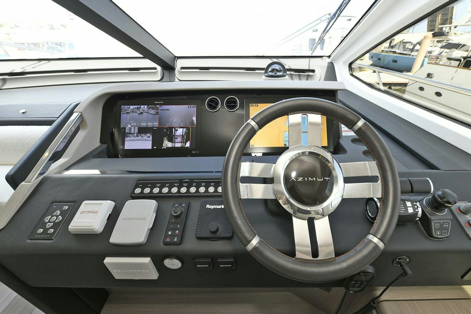 the inside of a car aboard SLAINTE Yacht for Sale