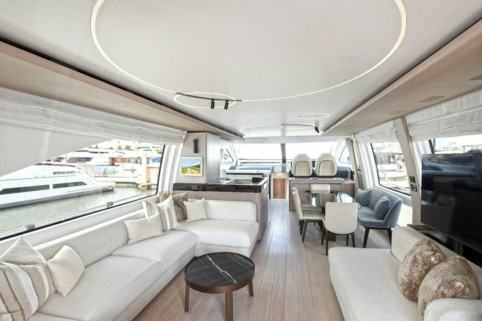 inside of a car aboard SLAINTE Yacht for Sale