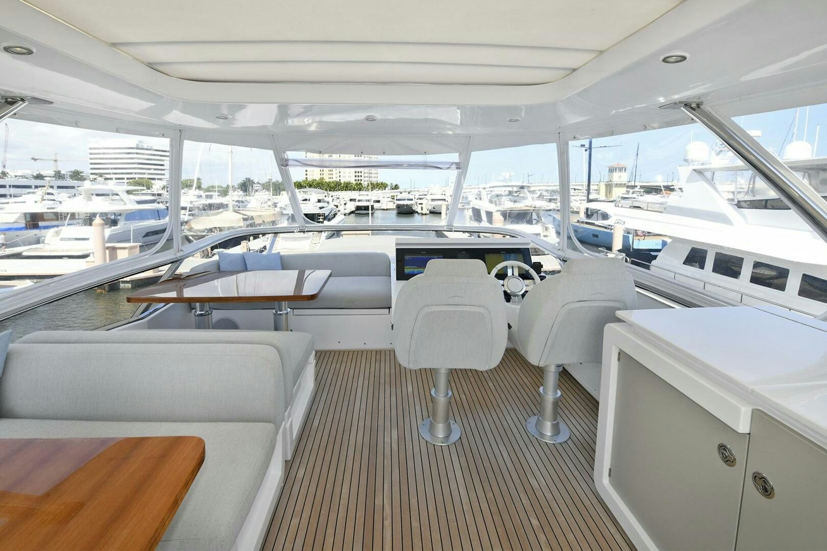 inside of a car aboard SLAINTE Yacht for Sale