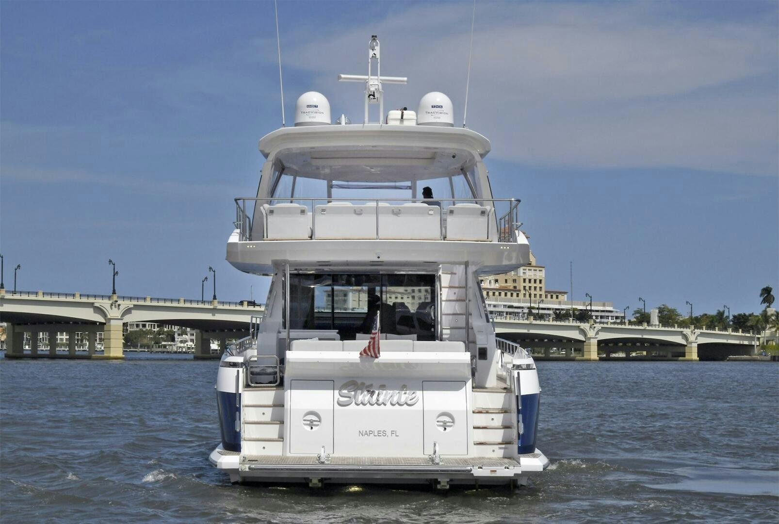 a large white ship aboard SLAINTE Yacht for Sale